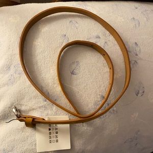 Zara vegan suede skinny tan/brown belt 25-31”